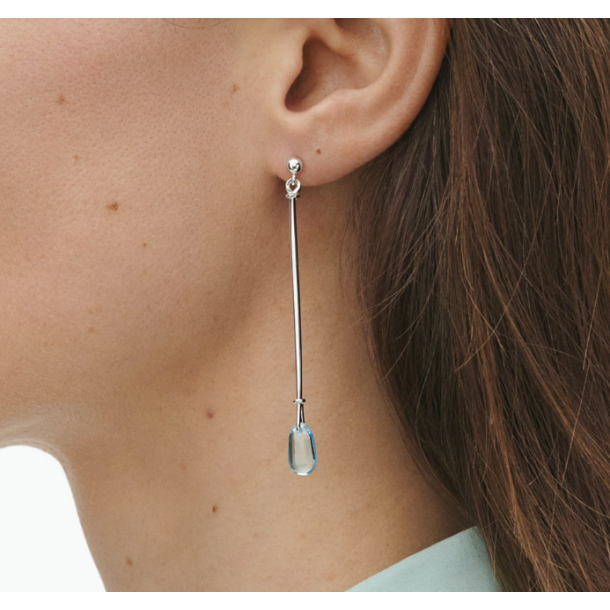 Georg Jensen Vivianna �reringe s�lv med bl� topas 