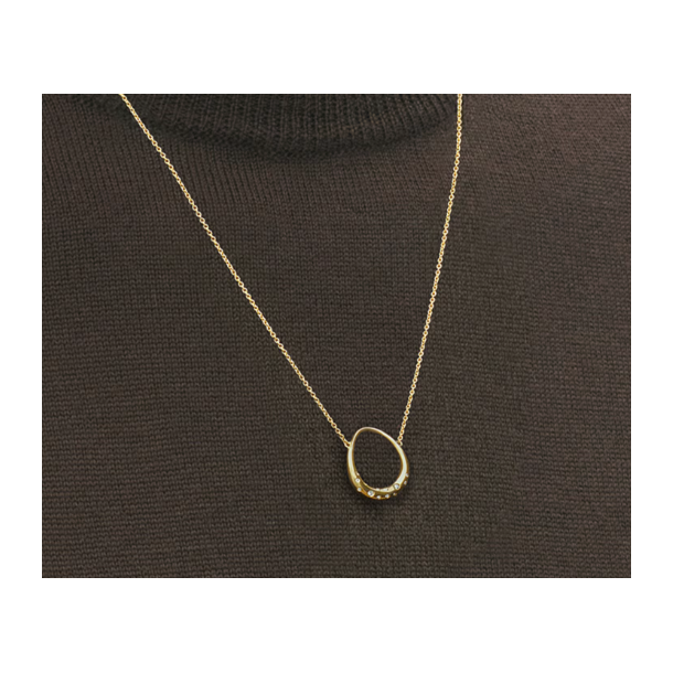 Georg Jensen Offspring vedh�ng 18 kt guld med brillanter 0,04 ct 