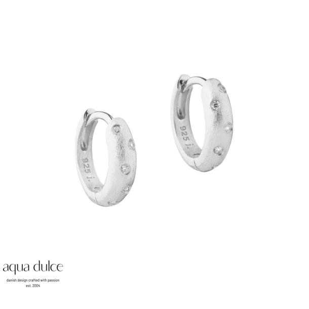 Aqua Dulce Dreamlit Hoop 16 mm s�lv creol med zirkonia