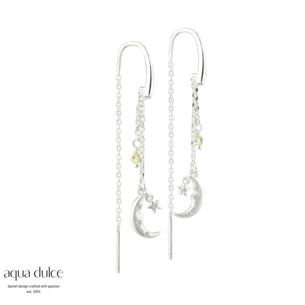 Aqua Dulce Dreamlit thread s�lv �reh�nger med zirkonia