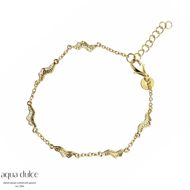 Aqua Dulce Tari armb�nd s�lv forgyldt 17+3cm