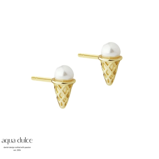 Aqua Dulce Vanilla is s�lv forgyldt �restik med ferskvandsperle