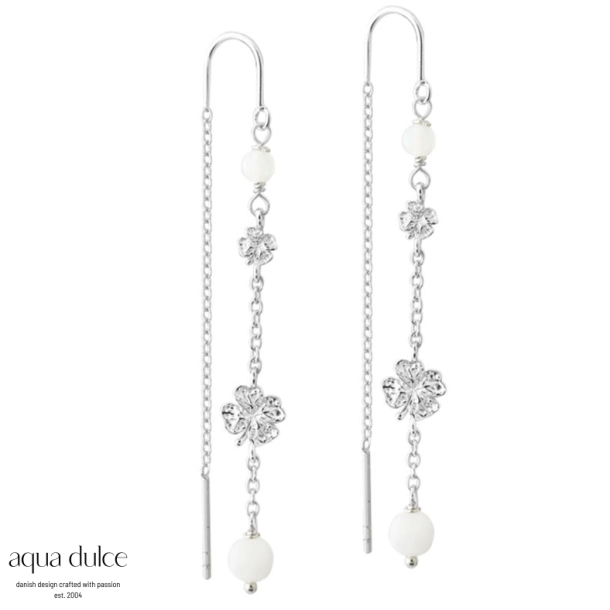 Aqua Dulce Clover s�lv �reh�nger med sten