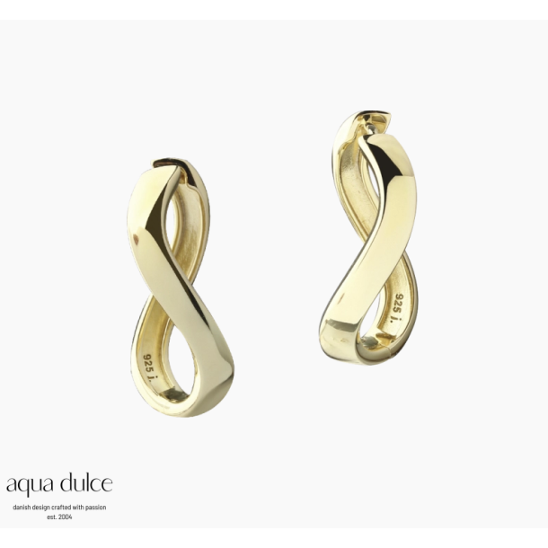 Aqua Dulce Forever hoop stor forgyldt s�lv