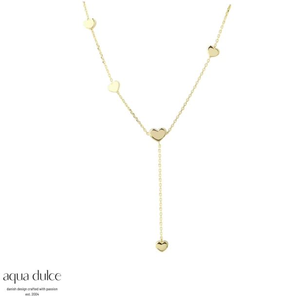 Aqua Dulce Karla simple Y-k�de forgyldt s�lv 45-48cm