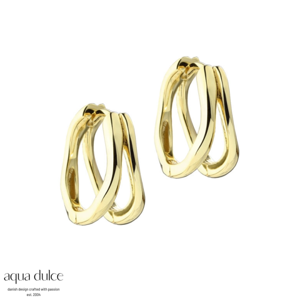 Aqua Dulce Sunella simple hoop forgyldt s�lv 16mm