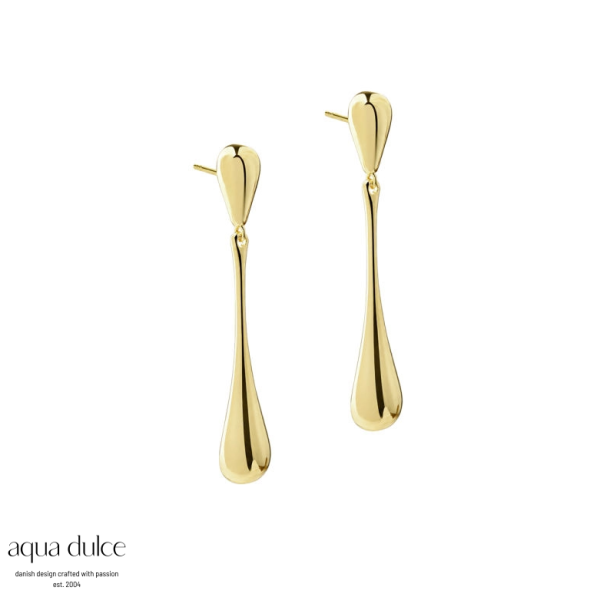 Aqua Dulce Shiny new drop �restikker forgyldt s�lv