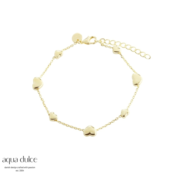 Aqua Dulce Karla armb�nd forgyldt s�lv 17-20cm