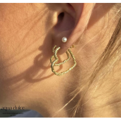 Aqua Dulce Love Me hjerte hoop stor forgyldt s�lv
