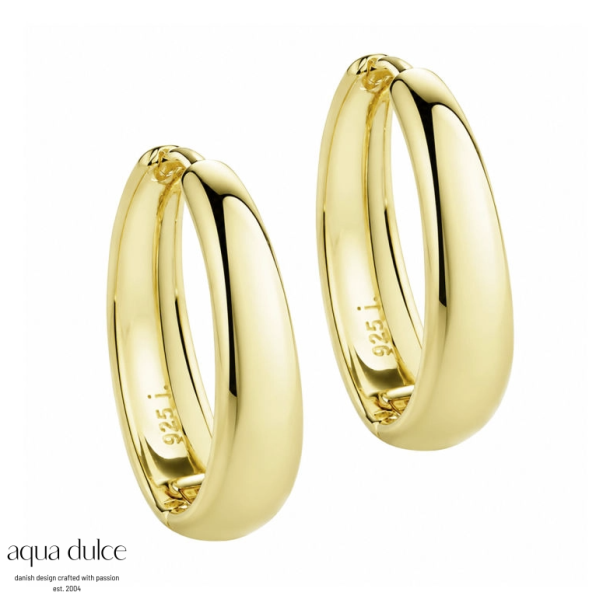 Aqua Dulce Emma hoop forgyldt s�lv 16mm