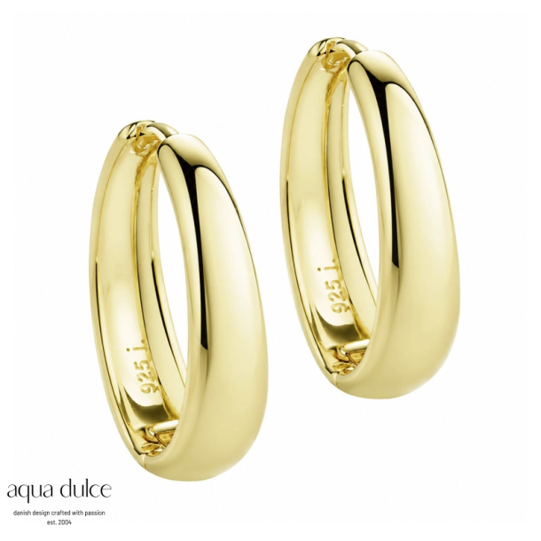 Aqua Dulce Emma hoop forgyldt s�lv 20mm