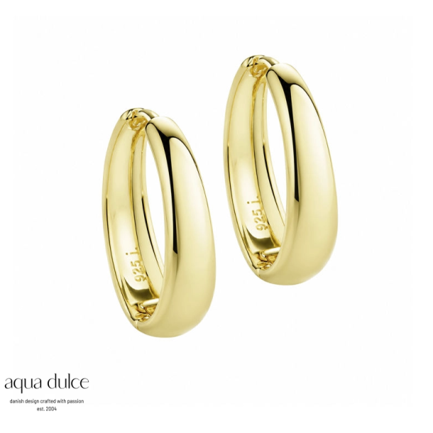 Aqua Dulce Emma hoop 12mm forgyldt s�lv