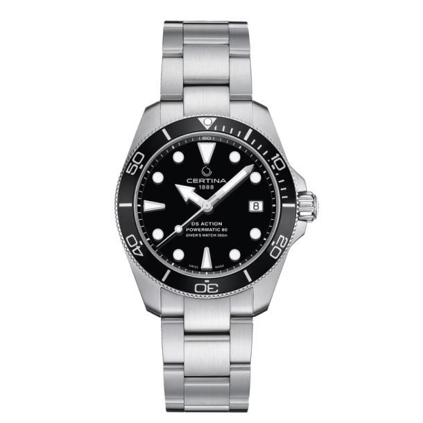 Certina DS Action powermatic st�l sort skive 38mm