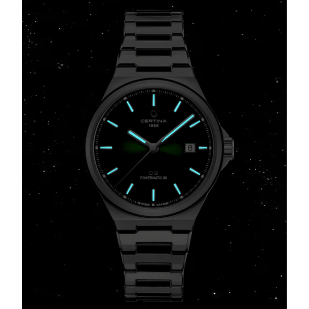 Certina DS 7 herreur st�l powermatic med gr�n skive