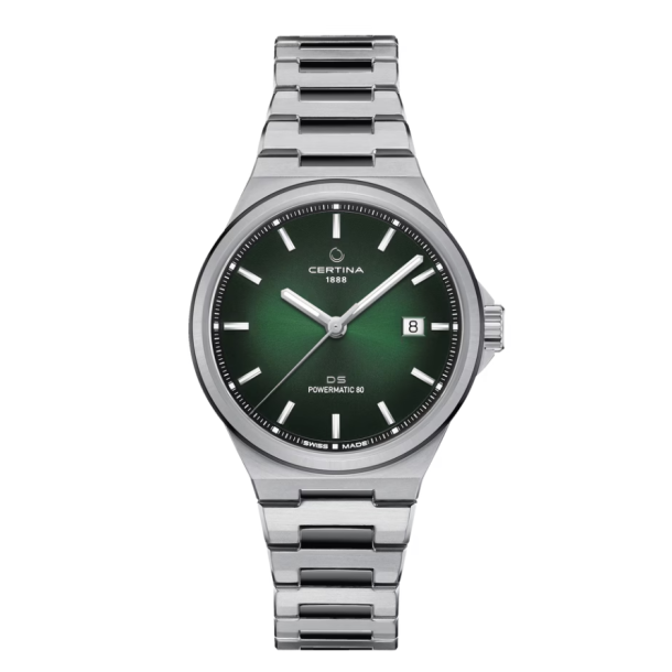 Certina DS 7 herreur st�l powermatic med gr�n skive