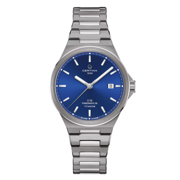 Certina DS 7 herreur titan powermatic med bl� skive