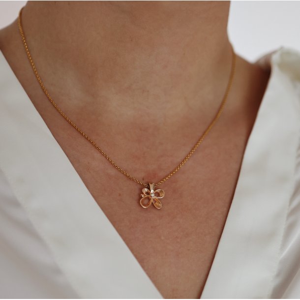 Violina vedhng, lille, i guld m. diamant fra Per Borup Design