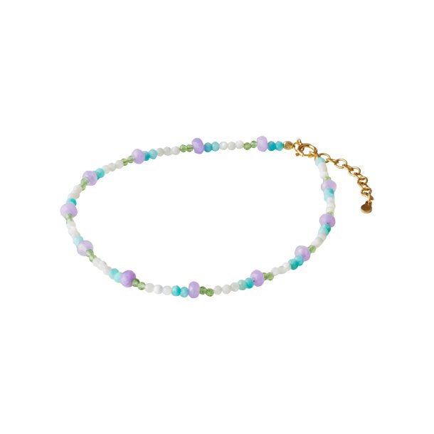 Sea Colour ankelk�de i forgyldt s�lv m. mix sten fra Pernille Corydon