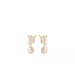 Ocean Treasure restikkere i forgyldt slv med perle fra Pernille Corydon