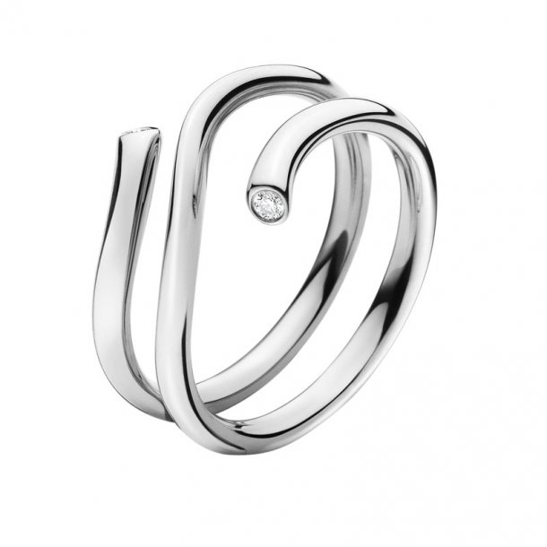 Magic ring fra Georg Jensen - hvidguld m. brillanter