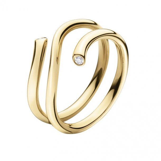 Magic ring fra Georg Jensen - rdguld m. brillanter