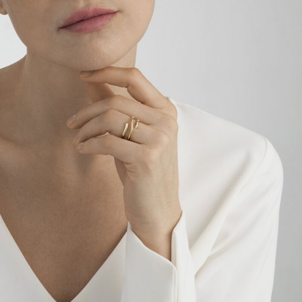 Magic ring fra Georg Jensen - rdguld m. brillanter