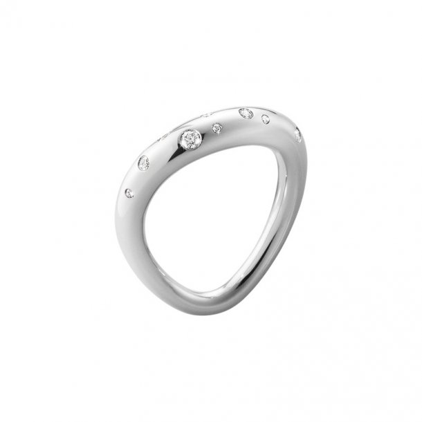 Offspring ring fra Georg Jensen - sterling slv m. brillanter