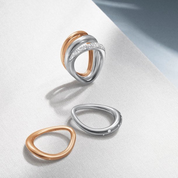Offspring slvring med brillanter fra Georg Jensen