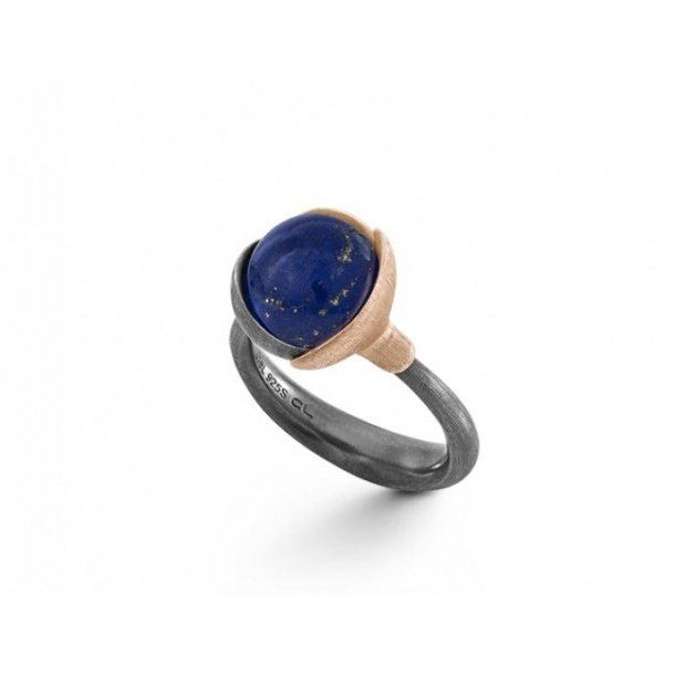 Lotus ring i slv m. lapis, str. 57, fra OLE LYNGGAARD COPENHAGEN