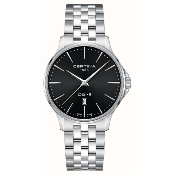 Certina DS 8 st�l med l�nke sort skive �40 mm