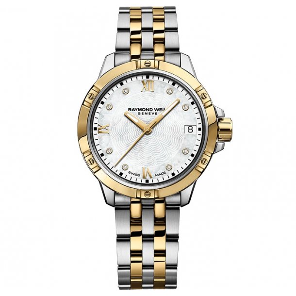 Raymond Weil Tango dameur med perlemor og diamanter p skiven